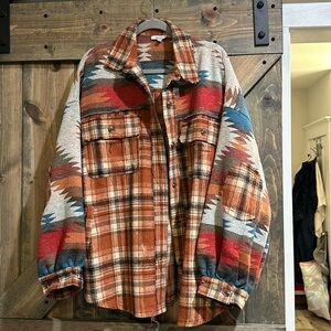 Oversized western shacket